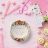 Elegant koper en bordeaux bloemen groen boog papieren kommen (Feest)