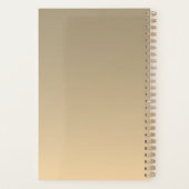 Elegant Koper en Goud Windhond Honden Monogram Planner (Achterkant)