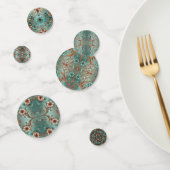Elegant koper en turquoise confetti (Groep)