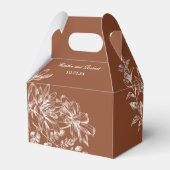 Elegant koper en witte bloemen bedankdoosjes (Achterkant)
