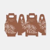 Elegant koper en witte bloemen bedankdoosjes (Uitgevouwen)