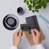 Elegant koper en zwart patroon accountant visitekaartje