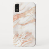 Elegant koper | Girly Roos Gold Marble Case-Mate iPhone Case (Achterkant)