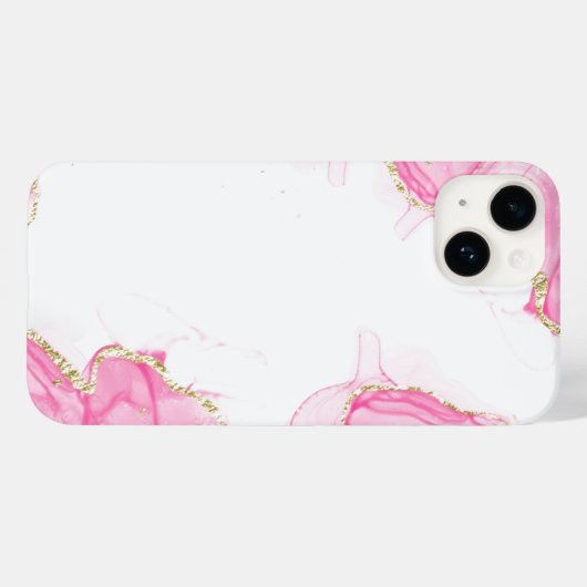 Elegant koper | Girly Roos Gold Marble Case-Mate iPhone Case (Achterkant (horizontaal))