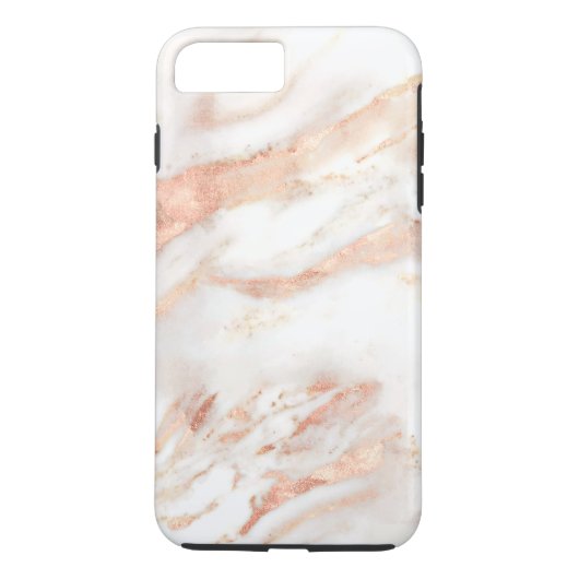 Elegant koper | Girly Roos Gold Marble Case-Mate iPhone Case (Achterkant)