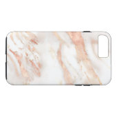 Elegant koper | Girly Roos Gold Marble Case-Mate iPhone Case (Achterkant (Horizontaal))