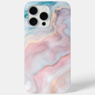 Elegant koper   Girly Roos Gold Marble iPhone 15 Pro Max Hoesje