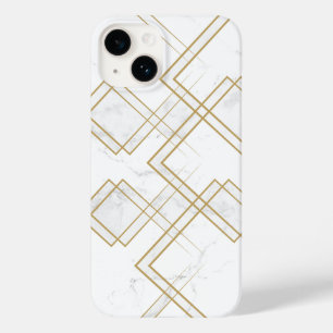 Elegant koper   Girly Roos Gold Marble Case-Mate iPhone 14 Hoesje