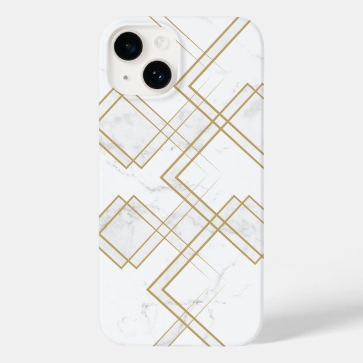 Elegant koper | Girly Roos Gold Marble Case-Mate iPhone Case (Achterkant)