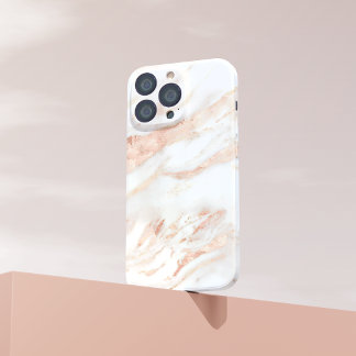 Elegant koper | Girly Roos Gold Marble Case-Mate iPhone Case