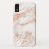 Elegant koper | Girly Roos Gold Marble Case-Mate iPhone Hoesje (Achterkant)