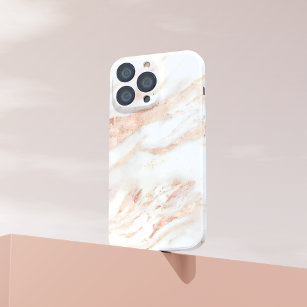 Elegant koper   Girly Roos Gold Marble Case-Mate iPhone Case