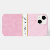 Elegant koper | Girly Roos Goud Marmer monogram Case-Mate iPhone Case (Achterkant (horizontaal))