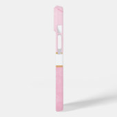 Elegant koper | Girly Roos Goud Marmer monogram Case-Mate iPhone Case (Achterkant / Links)