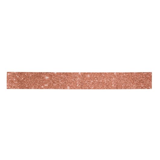 Elegant koper Glitter Satijnen Lint (Voorkant)