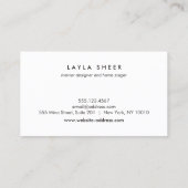 Elegant koper goud en turquoise strepen visitekaartje (Achterkant)