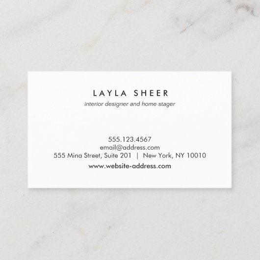 Elegant koper goud en turquoise strepen visitekaartje (Achterkant)