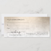 Elegant koper goud witte marmer make-up artiest (Achterkant)