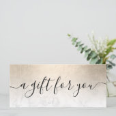 Elegant koper goud witte marmer make-up artiest (Staand voorkant)