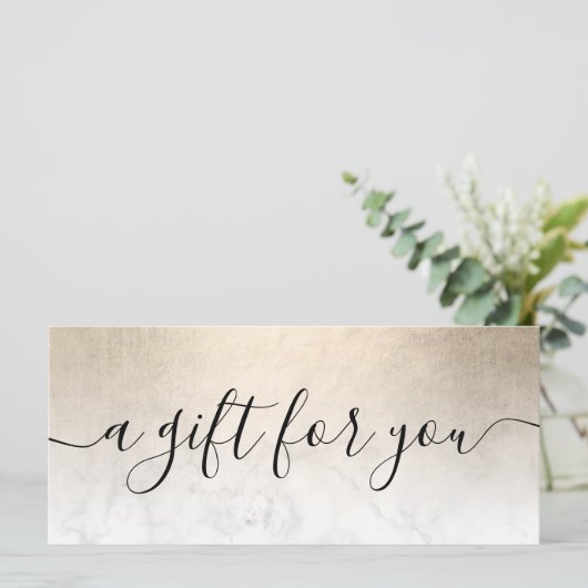 Elegant koper goud witte marmer make-up artiest (Staand voorkant)