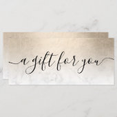 Elegant koper goud witte marmer make-up artiest (Voorkant / Achterkant)