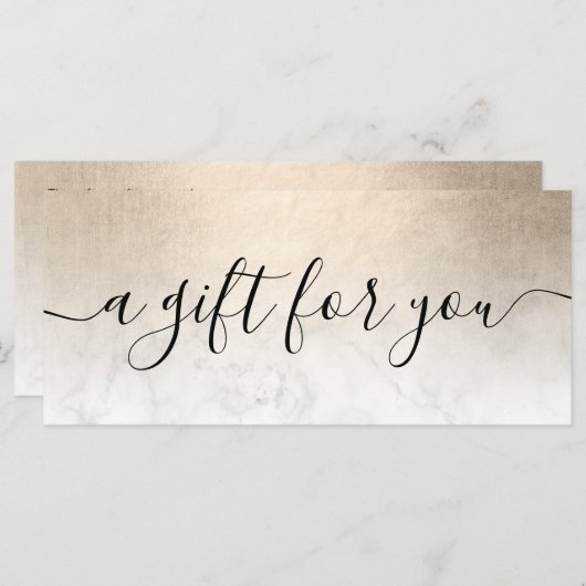 Elegant koper goud witte marmer make-up artiest (Voorkant / Achterkant)