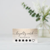 Elegant koper goud witte marmer make-up artiest klantenkaartje (Staand voorkant)