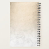 Elegant koper goud witte marmer make-up artiest planner (Achterkant)