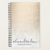 Elegant koper goud witte marmer make-up artiest planner (Voorkant)