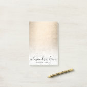 Elegant koper goud witte marmer make-up artiest post-it® notes (Op bureau)