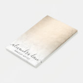 Elegant koper goud witte marmer make-up artiest post-it® notes (Schuin)