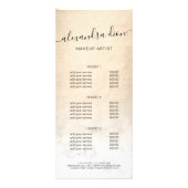 Elegant koper goud witte marmer make-up artiest reclamekaart (Voorkant)