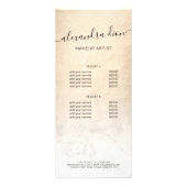 Elegant koper goud witte marmer make-up artiest reclamekaart (Achterkant)