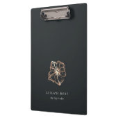 Elegant koper Hibiscus Flower Personalized Klembord (Links)