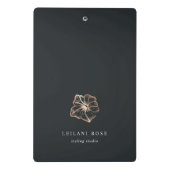 Elegant koper Hibiscus Flower Personalized Mini Klembord (Achterkant)