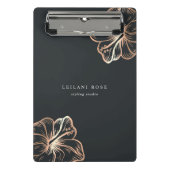 Elegant koper Hibiscus Flower Personalized Mini Klembord (Voorkant)