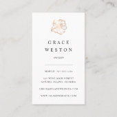 Elegant koper Hibiscus ventiel Verticaal Visitekaartje (Achterkant)