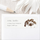 ELEGANT KOPER HYDRANGEA FLORAAL ADRES ETIKET (Insitu)