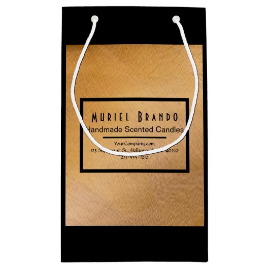 Elegant Koper Kaars Bedrijf V4 Klein Cadeauzakje (Achterkant)