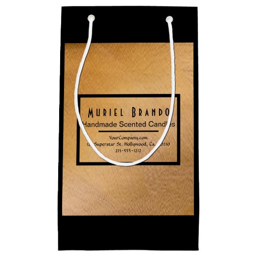 Elegant Koper Kaars Bedrijf V4 Klein Cadeauzakje (Voorkant)