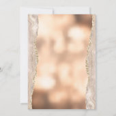 Elegant koper marmer glitter zoet 16 kaart (Achterkant)