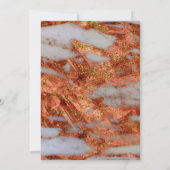 Elegant koper metallisch marmer geometric Wedding Kaart (Achterkant)