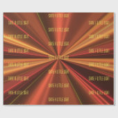 Elegant koper metallisch patroon prachtig stijlvol cadeaupapier (Vlak)