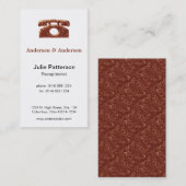 Elegant Koper Ogend Telefoon Visitekaartje 2 (Voorkant / Achterkant)