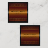 Elegant koper roestvrij metaal vierkante visitekaartje (Voorkant / Achterkant)