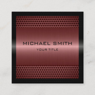 Elegant koper roestvrij metaal vierkante visitekaartje