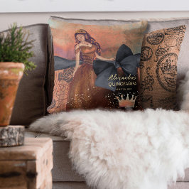 Elegant  Koper Roos Quinceañera Keepsake Kussen