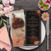 Elegant  Koper Roos Quinceañera Menu