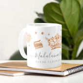 Elegant Koper Royal Bloemen & Foliage Reiniging Koffiemok