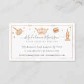 Elegant Koper Royal Bloemen & Foliage Reiniging Visitekaartje (Achterkant)